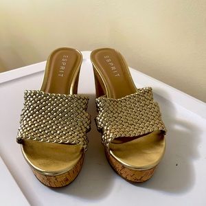 Esprit gold wedges